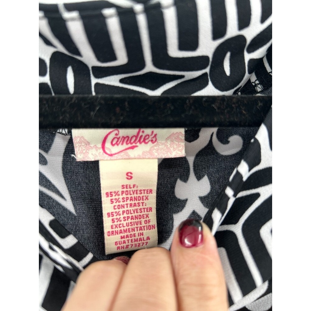 Candies Womens Size S Black & White Shift Dress View 3